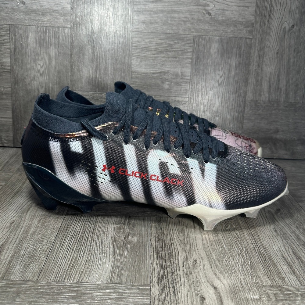 UA Blur Pro Click Clack Football Cleats Mens 13.5 Black 6006207-016 NEW